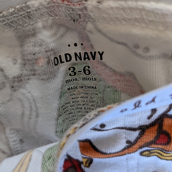 Adorable monkey print snug fit pajama set - Picture 3 of 3